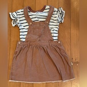 Art Class Brown Kids Overall Jumper Dress